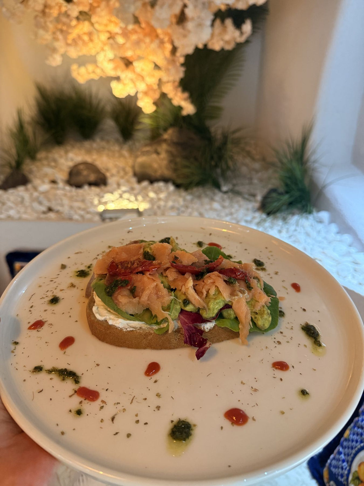Somon füme bruschetta